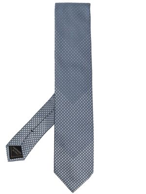Brioni all-over print tie - Blue