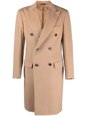 Brioni Brunico double-breasted coat - Brown