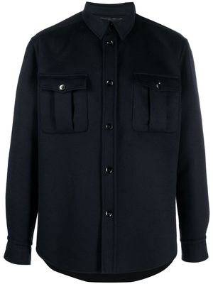 Brioni button-down shirt jacket - Blue