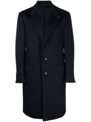 Brioni cashmere single-breasted coat - 0000 BLUE