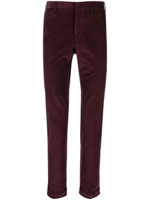 Brioni corduroy straight-leg trousers - Red