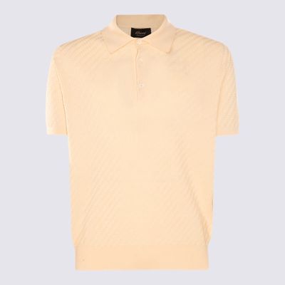 Brioni Cream Cotton-silk Blend Polo Shirt