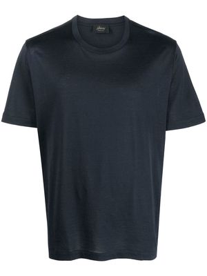 Brioni crew neck cotton T-shirt - Blue