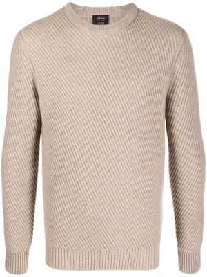 Brioni crew-neck knit jumper - Neutrals
