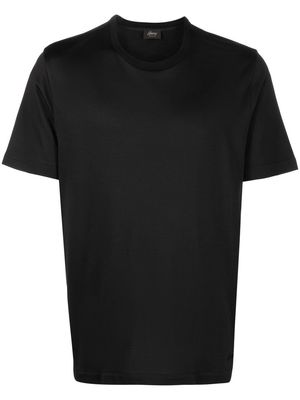 Brioni crew neck silk T-shirt - 1000 BLACK