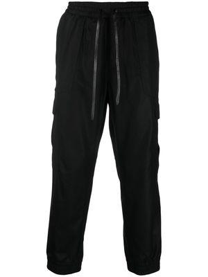 Brioni drawstring knitted trousers - Black