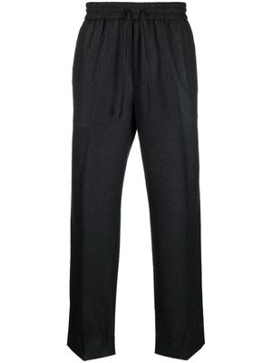 Brioni drawstring-waist straight-leg tailored trousers - Grey