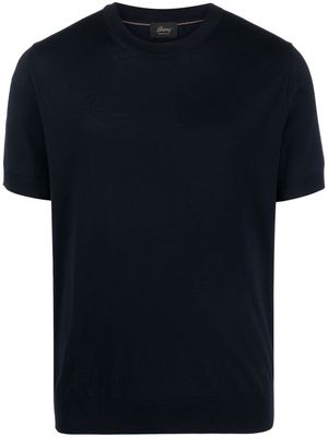 Brioni fine-knit short-sleeve T-shirt - Blue
