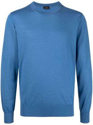 Brioni fine-knit silk-cashmere jumper - Blue