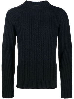 Brioni fisherman's-knit long-sleeved jumper - Black