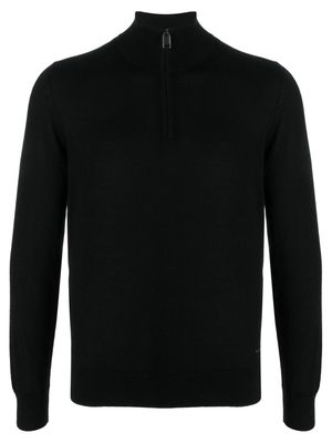 Brioni half-zip cashmere-blend jumper - Black