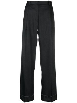 Brioni high-waisted wool trousers - Blue