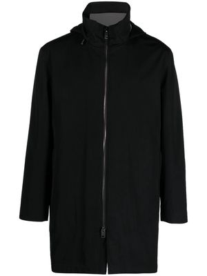 Brioni hooded cashmere-blend parka coat - Black