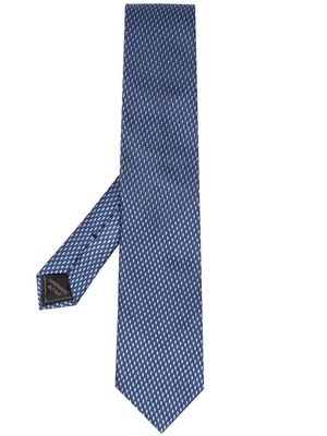 Brioni jacquard silk tie - Blue