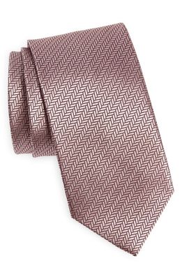 Brioni Jacquard Silk Tie in Roseate