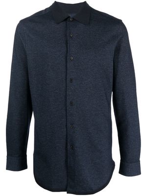 Brioni jersey button-down shirt - Blue