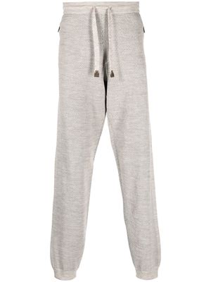 Brioni knitted-construction track pants - Neutrals
