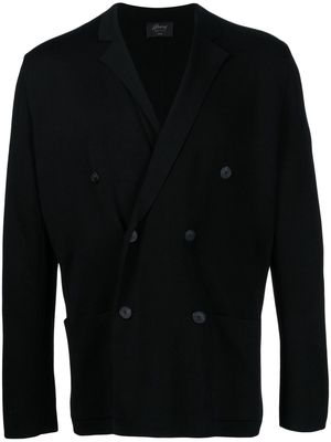 Brioni knitted double-breasted cardigan - Black