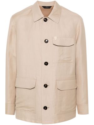 Brioni lightweight shirt jacket - Neutrals