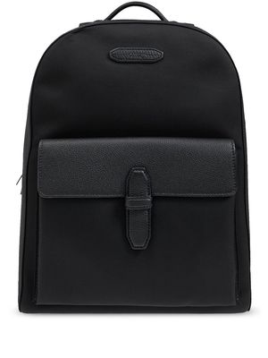 Brioni logo-appliqué backpack - Black