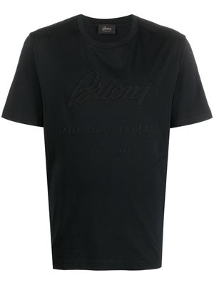 Brioni logo-appliqué cotton T-shirt - Black