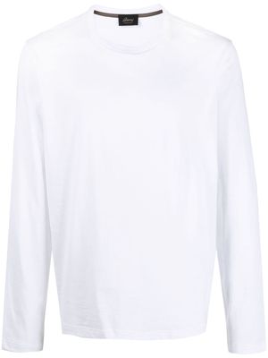 Brioni long-sleeved cotton T-Shirt - White