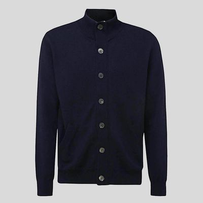 Brioni Navy Cashmere Cardigan