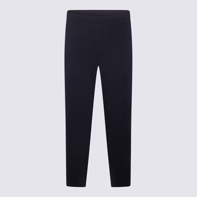 Brioni Navy Cotton Cashmere And Silk Blend Pants