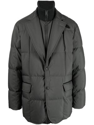Brioni padded single-breasted jacket - Grey