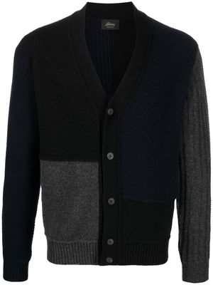 Brioni panelled button-up cardigan - Blue