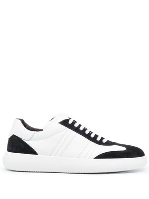 Brioni panelled low-top leather sneakers - White
