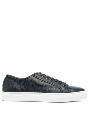 Brioni pebbled-finish low-top sneakers - Blue