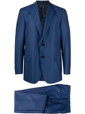Brioni pinstripe-pattern tailored wool suit - Blue