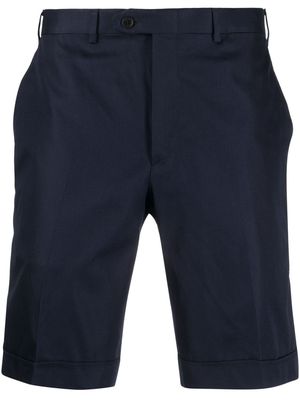 Brioni plain cotton tailored trousers - Blue