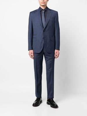 Brioni plain formal long-sleeved shirt - Blue