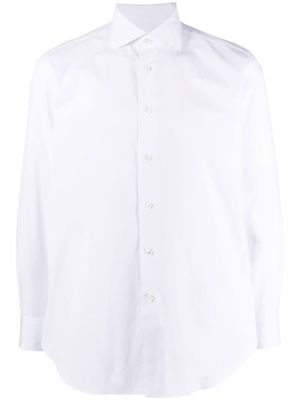 Brioni plain formal long-sleeved shirt - White