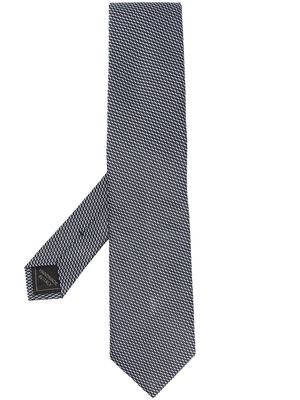 Brioni pointed silk tie - Blue