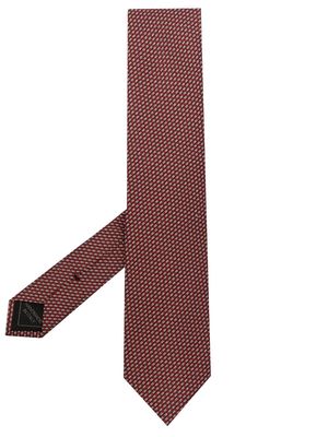 Brioni pointed silk tie - Red