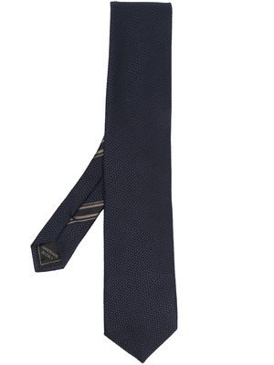 Brioni pointed-tip silk tie - Blue