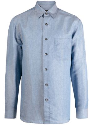 Brioni regular-fit cotton shirt - Blue