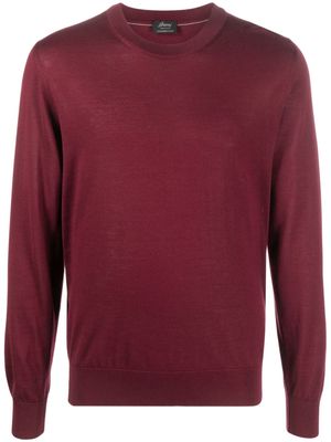 Brioni round-neck knitted jumper - Red