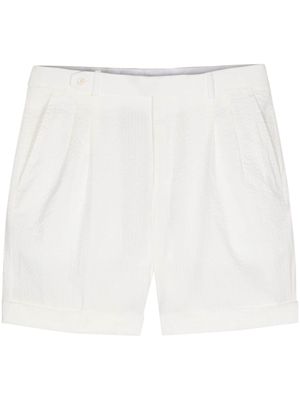 Brioni seersucker chino shorts - White