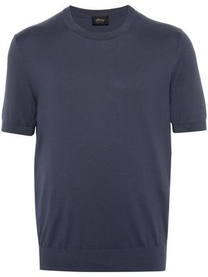 Brioni short-sleeve knitted T-shirt - Blue