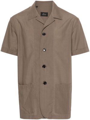 Brioni short-sleeve shirt - Brown
