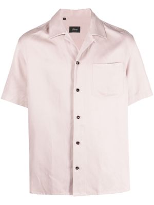 Brioni short-sleeved button-up shirt - Pink