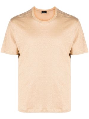 Brioni short-sleeved linen T-shirt - Neutrals
