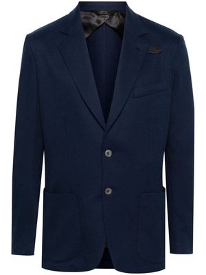 Brioni silk-blend knitted blazer - Blue