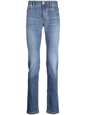 Brioni skinny-cut cotton jeans - Blue