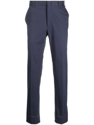 Brioni slim-cut chino trousers - Blue