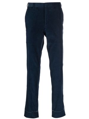 Brioni stitch-detail tailored trousers - Blue